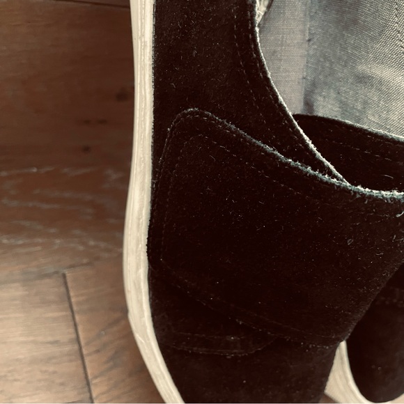 COM+SENS LIDDA WOMENS SHOES BLACK SUEDE LEATHER LOAFERS VELCRO CLOSURE SIZE 10 - Picture 11 of 13